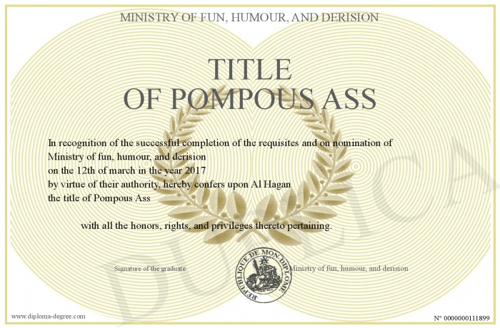 what is pompous ass What is pompous ass